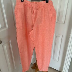 Athleta Peach Linen Jogger Pants
